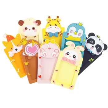 

Cute Cartoon Silicone Card Id Holder Credit Card Bus Card Case Key Holder Ring Luggage Tag Trinket