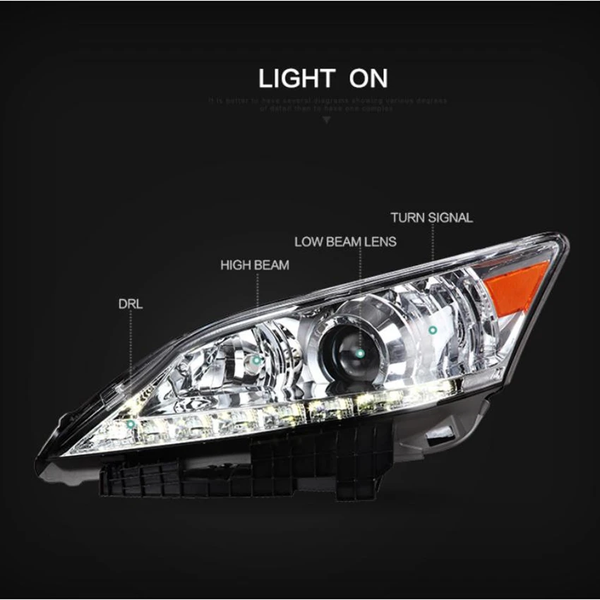 VLAND производитель для автомобильных фар серии ES 350 2007 2008 2010 2012 с DRL+ поворотник+ plug and play