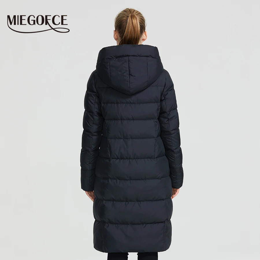 Goede Miegofce 2019 Nieuwe Winter Vrouwen Collectie Jas Ladie Winter Jas Hieronder Knielengte Warme Jas Met Kap Beschermen Ffrom Wind koud