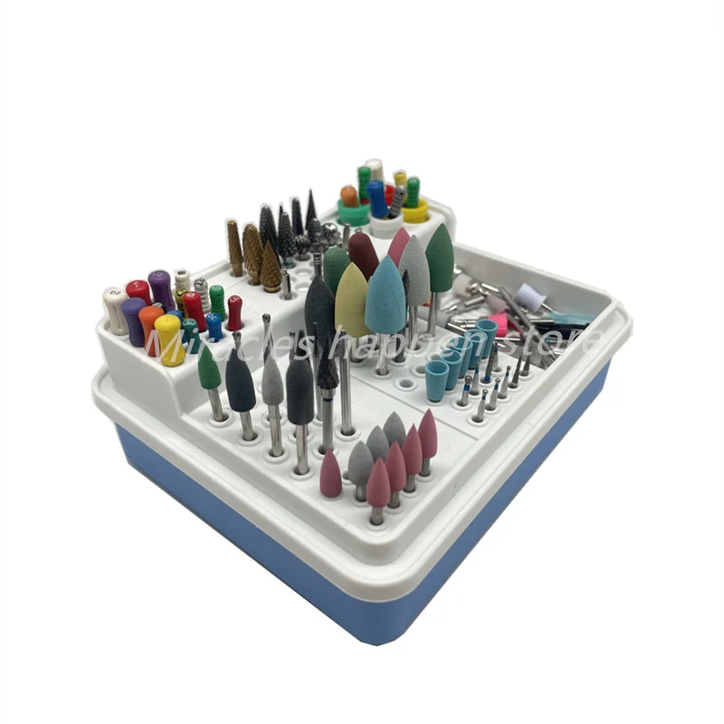 96 Holes Dental Endo Box Carbide Burs Diamond Drill Placement Plastic Implant Holder Sterilize Case Disinfection |