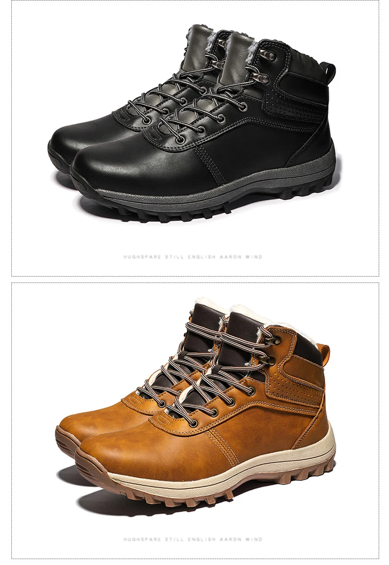 Брендовые зимние мужские ботинки; качественные мужские ботильоны из водонепроницаемой кожи; плюшевые теплые мужские зимние ботинки ручной работы; мужская обувь с высоким берцем