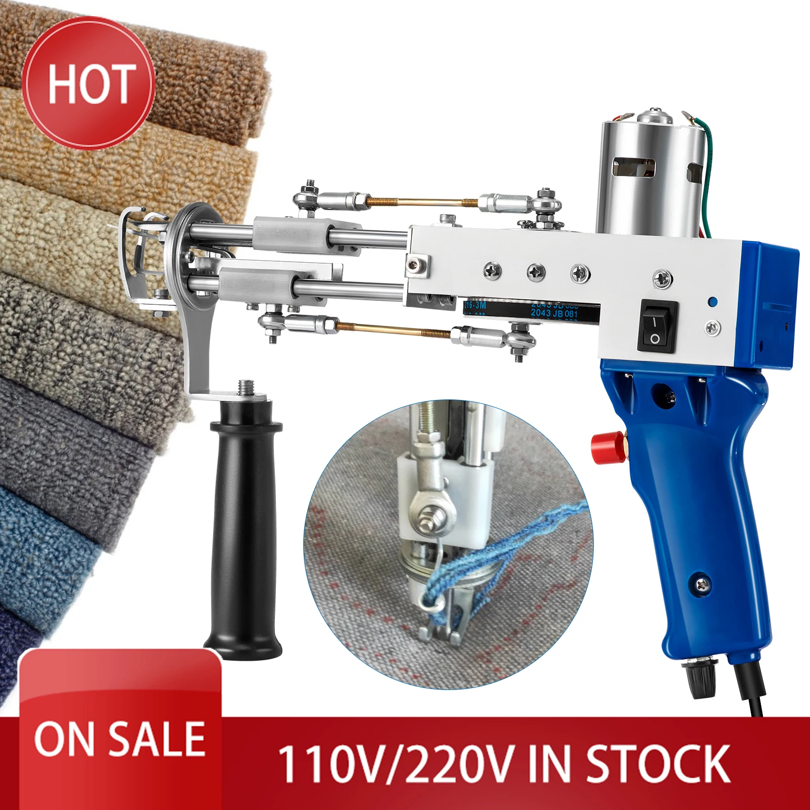 Electric carpet tufting gun hand gun Carpet weaving flocking machines Cut Pile carpet weaving machine loop pile TD-02 cut pile