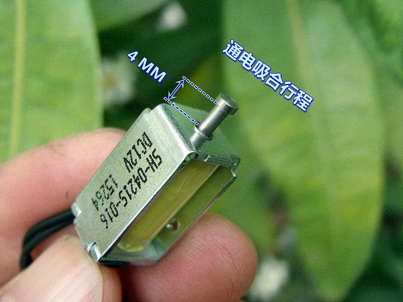 DC3V 5V 6V 12V 10mm*11mm Micro mini Block Solenoid Electromagnet Through push-pull solenoid Stroke 4mm push pull electromagnet