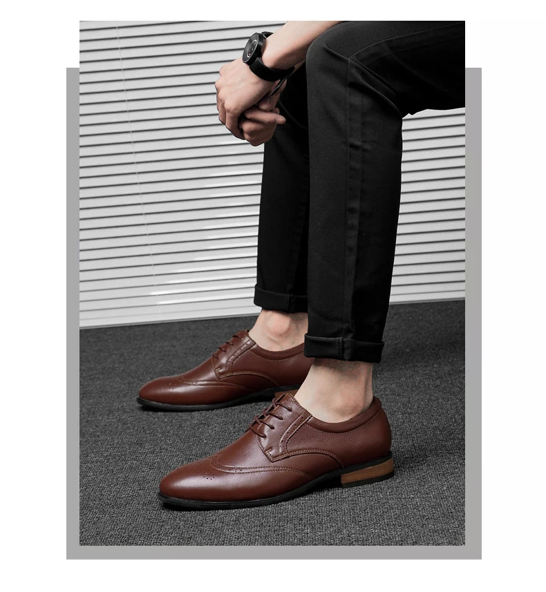 Genuine leather men shoes Classic leather shoes men Business casual shoes oxford shoes for men