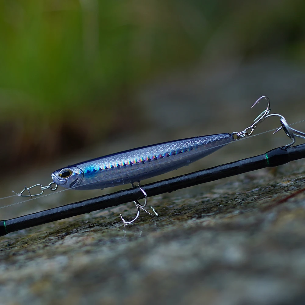 BassLegend Fishing Topwater Lure Surface Walk The Dog Bass Pike Sparrow Wobbler Stick Bait WTD Floating Pencil Walker 90mm 12g - 3