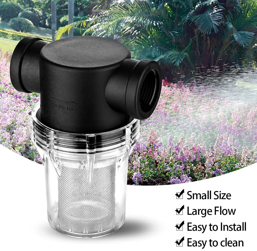 

Garden Watering Filter 1/2'' 3/4'' Plastic Irrigation System Impurity Prefilter Aquaculture Household Water Pipe Filter
