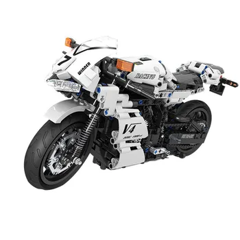 

716+PCS Building Blocks Technic 7047 Competitive Motorcycle Assembled Technology Series Blocks Educational Toy for Boys