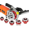 Hand-Held Electric Pipe Threading Machine, Household Hinged Plate, Galvanized Pipe Threading Tool Kit, 2300W，Pipe Threader 4