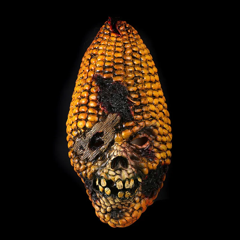 Full Face Scary Burn Corn Mask for Cosplay Latex Mask Horror Masquerade Adult Ghost Halloween Theater Props Party Decoration (9)