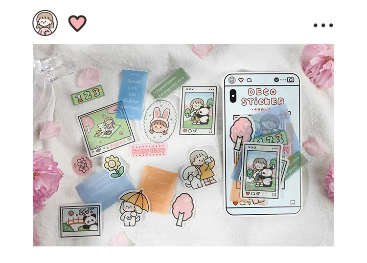 Lote Dia Série Diária Criativo Fresco Bonito Adorável Desaceleração Faça Você Mesmo Papel Mascaramento Washi Adesivo 8pakcs - um Bom 19 Cheap Adesivos