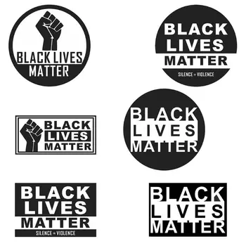 

6PCS PVC Car Sticker BLACK LIVES MATTER sign Stickers Remove For Protest Hot