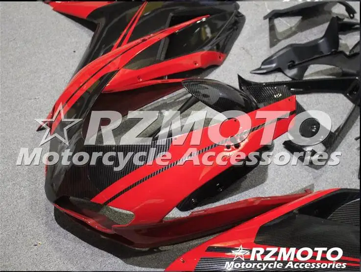 Мотоциклетный обтекатель abs комплект для Ducati 848 1098 1198 2007-2011 углеродное волокно шаблон переводная вода печать Магазин № 0130