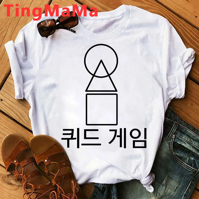 Korean TV Squid Game T Shirt Men Kawaii Cartoon Summer Tops 456 Graphic Tees Unisex Harajuku Fashion Korean Style T-shirt Male
