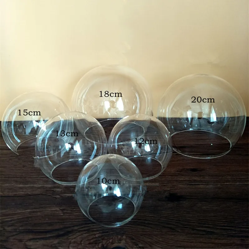 Diameter=13cm Middle Size Round Glass Dome Vase Only Glass Dome Home Decoration Friend Gift Wedding Decoration