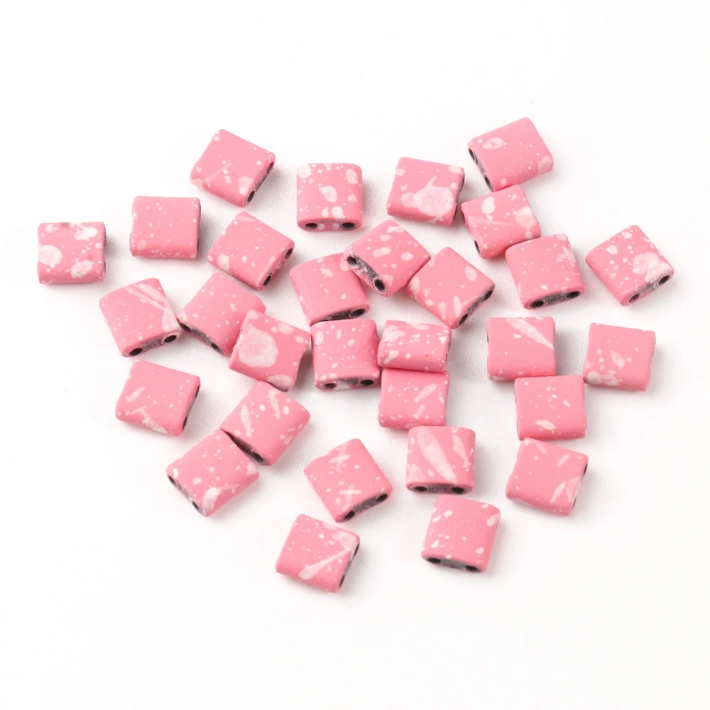 Natural Matte Hematite Stone Two-Hole Spacer Beads