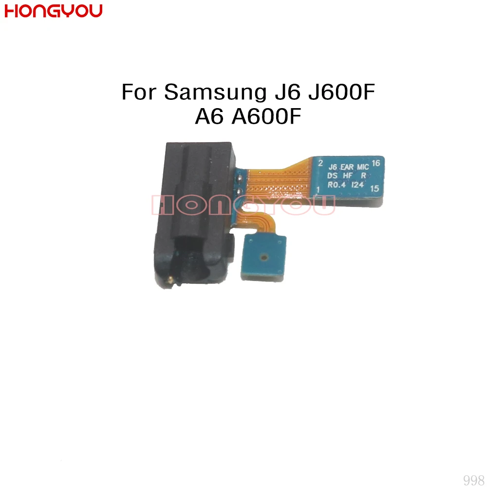 Разъем для наушников аудиоразъем гибкий кабель с микрофоном Samsung Galaxy J6 2018 J600F A6 A600F