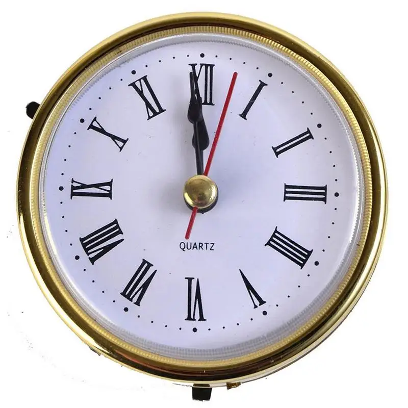 

65mm Classic Iron Clock Crafts Quartz Movement Round Clocks Decorations Head Lighting Number Roman Access Insert Furniture