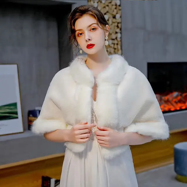 Winter Warm Shrugs For Woman Faux Fur 