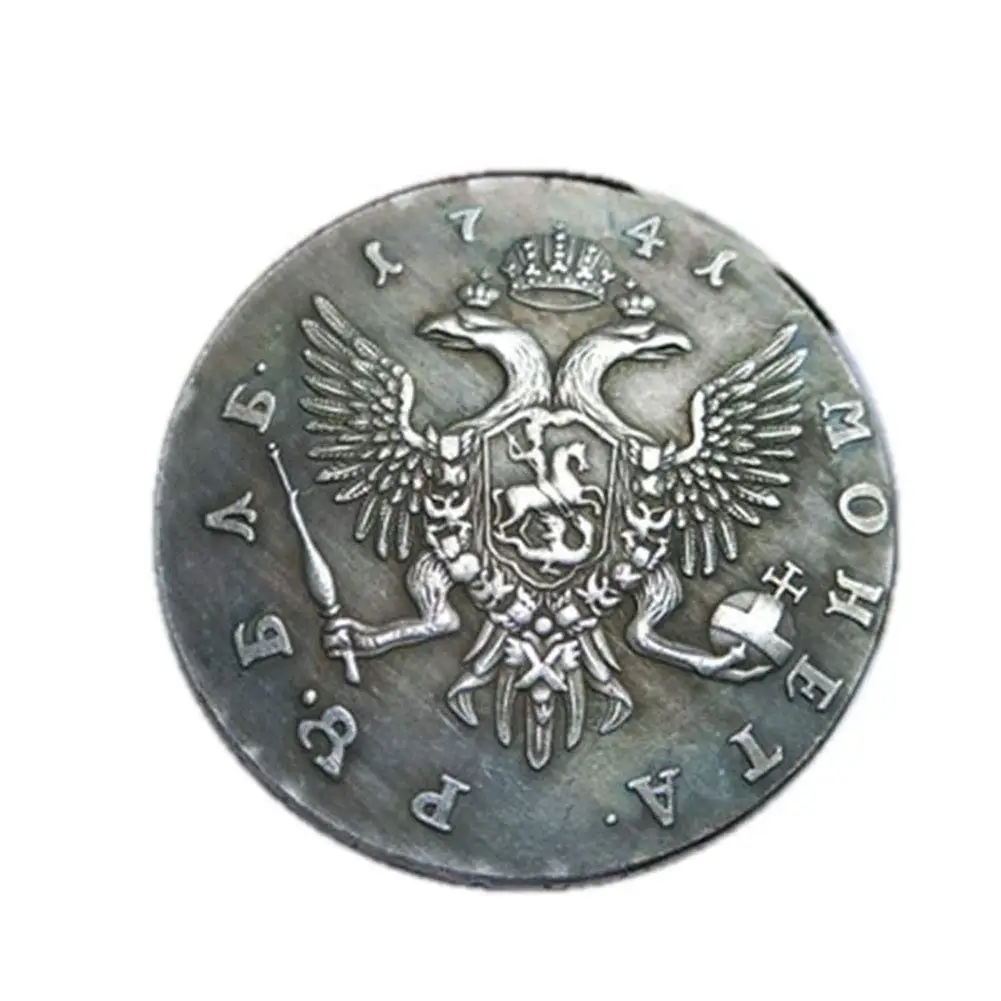 6 шт. набор счастливых монет Challengecoin коллекционные предметы антикварная монета Российская империя королевское благородство царь императрица Серебряная монета рубль Монета
