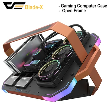 

DarkFlash Blade-X Open Frame Computer Case ATX/M-ATX/ITX Water Cooling Supported Luxury Gaming case 622*346*384mm