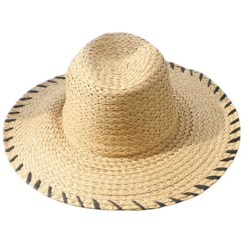 

Wide Brim Lifeguard Hat Straw Beach Sun Summer Surf Safari Gardening Upf Hat Khaki #8