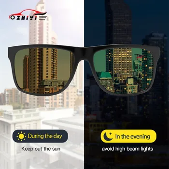 

Vintage Driver's Night Vision Goggles Men Polarized Day Night Driving Glasses HD Photochromic Sunglasses Woman Oculos De Sol