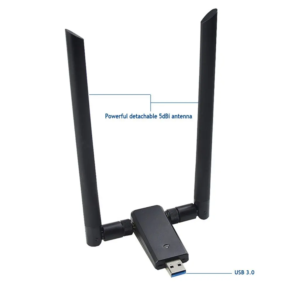 1200 Мбит/с длинный диапазон 11AC беспроводная сетевая карта USB 3,0 двойная частота 2,4G/5,8G WiFi приемник WiFi адаптер