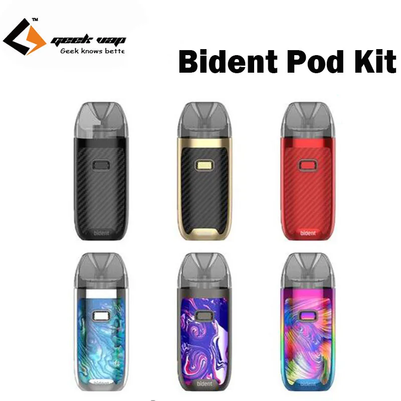 

GeekVape Bident pod Kit 950mah battery Capacity 2ml pod 3 Output Modes fit AS Chip MTL/DTL Vape Kit