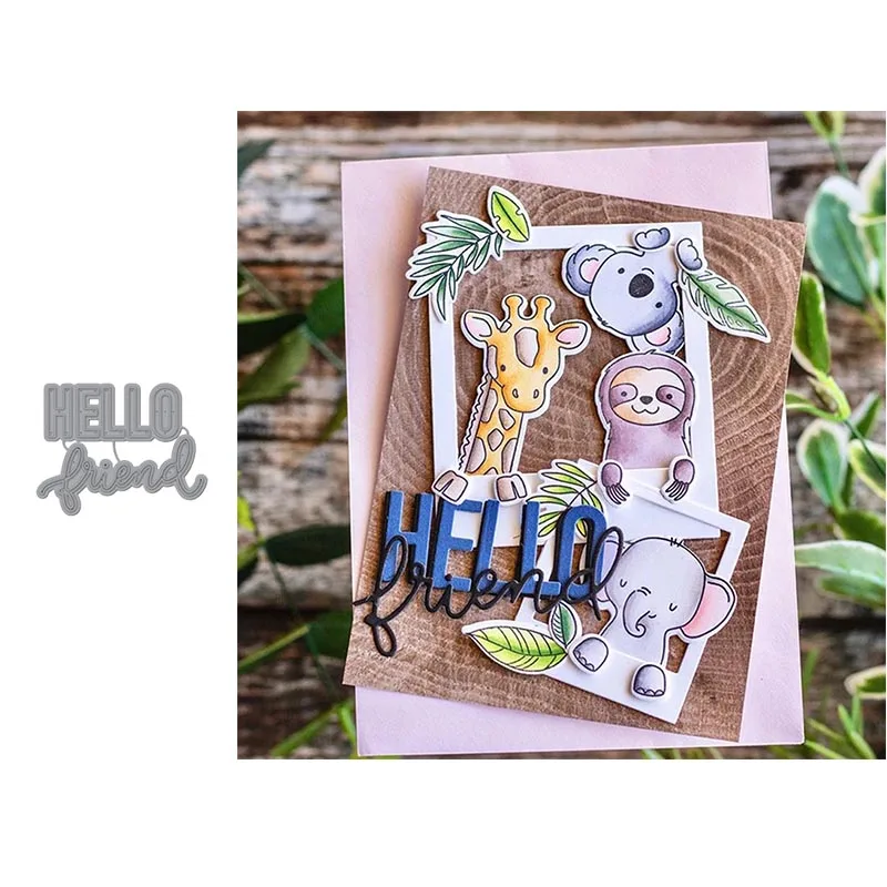 Металлические штампы hello friend вырезанные слова форма для скрапбукинга бумага