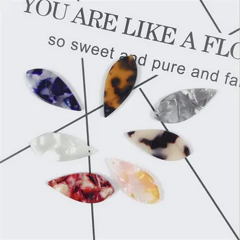 

8pcs/lot 36*16mm Drop shape Tag Acetic Acid Acrylic Charms for Earring Pendant Earring Accessories diy Handmade jewelry making