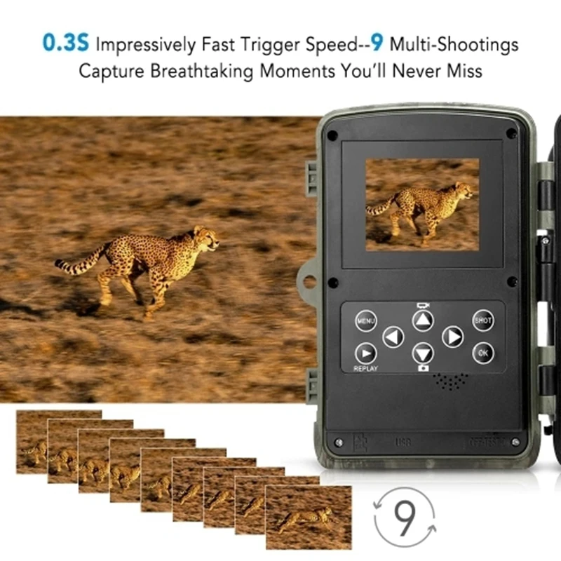 RISE 16MP 1080P Trail камера охотничья игровая Камера уличная дикая природа скаутская с