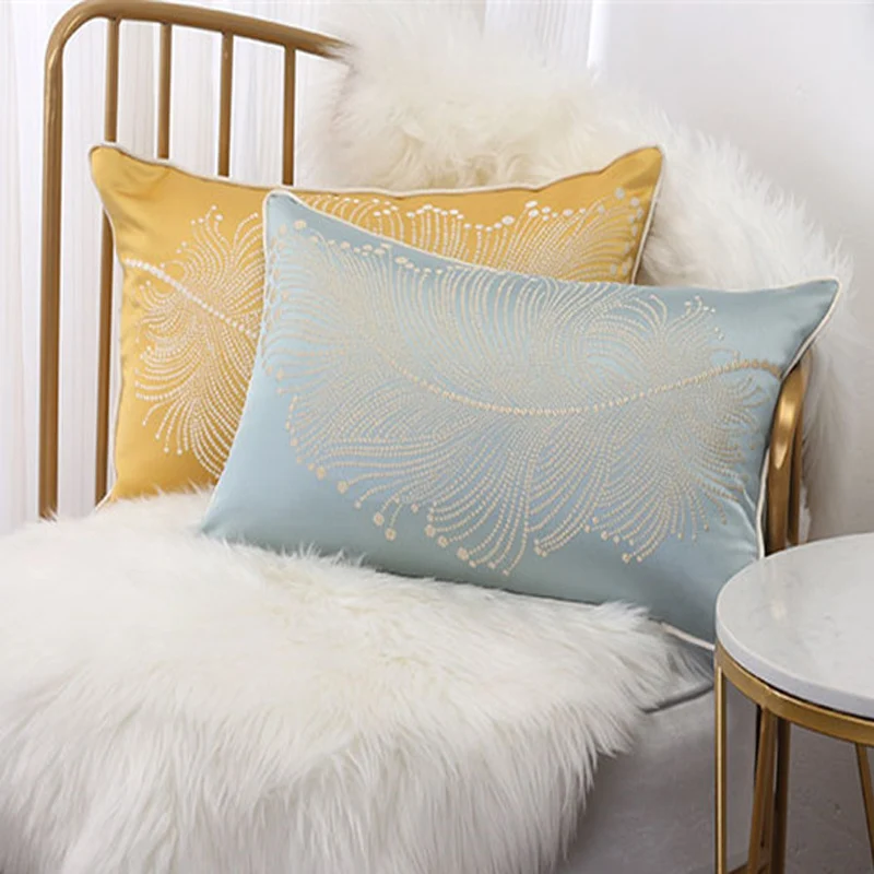 

Low-key Elegant Noble Pillow Cushion Cover Feather Exciting Decorative Pillows Colors Cushions Covers Almofadas Cojines