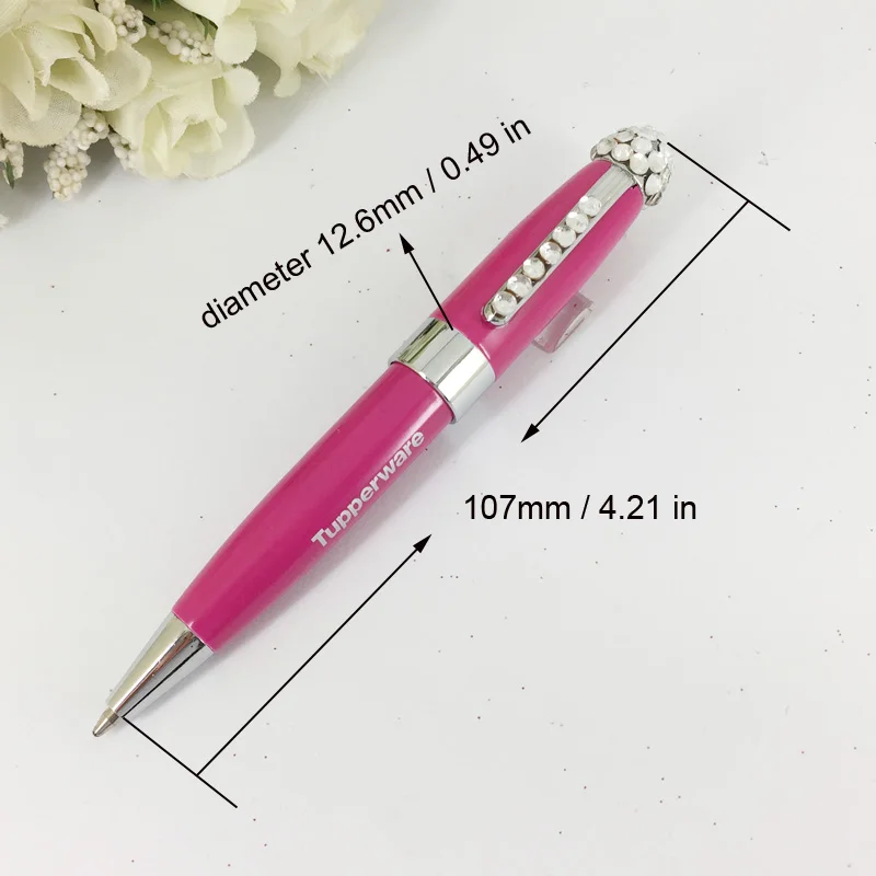 ACMECN MB стильная шариковая мини-ручка с кристальным зажимом для ручки и верхней Красной и фиолетовой карманной ручкой необычные ручки со стразами для письма