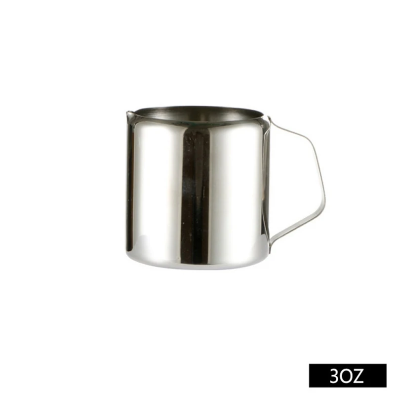 Portable Coffee Supplies Kitchen Cafe Stainless Steel Coffee Pull Flower Cup With Pointed Mouth Coffee Stencils For Cafe - Цвет: C