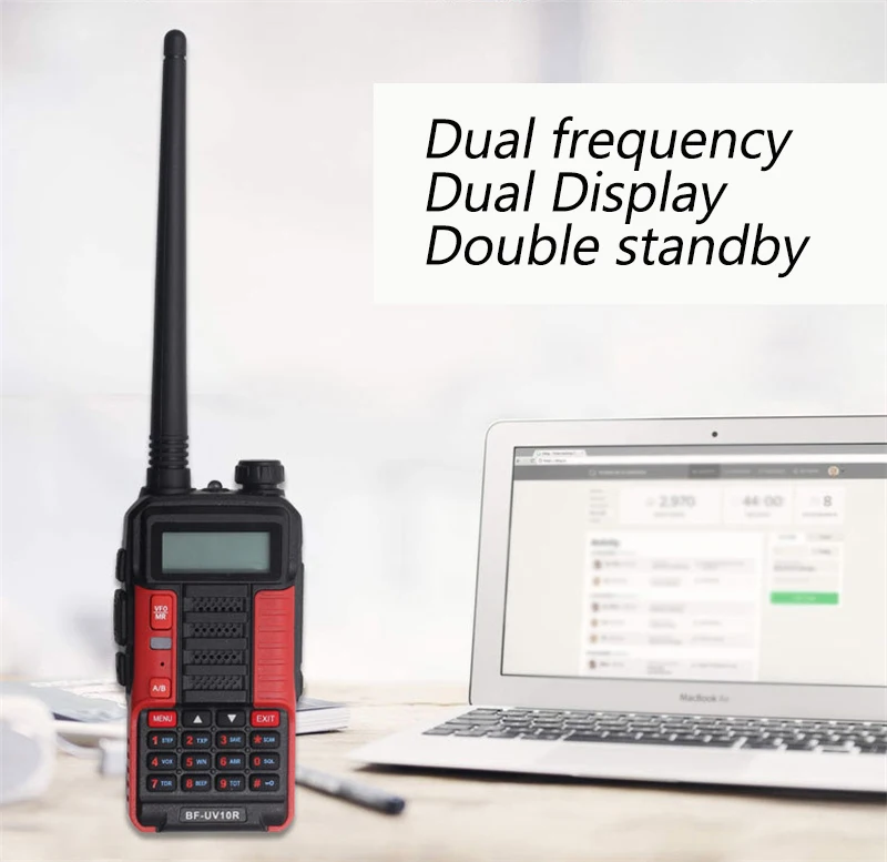 Usb de Carregamento Baofeng Rádio Walkie-talkie Alta Potência 10w Banda Dupla hf Transceptor 2 Vias Rádios Presunto Vhf Uhf Uv-10r Novo Uv10r 2pcs 10 10w banda dupla hf transceptor usb de