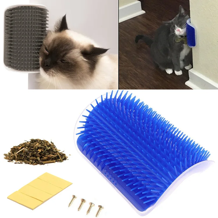 Corner Pet Brush Comb Play Cat Toy Plastic Scratch Bristles Arch Massager Self Grooming Scratchers | Дом и сад