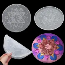 Brújula creativa de adivinación, molde de fundición de resina epoxi, silicona para fabricación de brújula de constelación, tarjeta de Tarot, decoración artesanal para el hogar