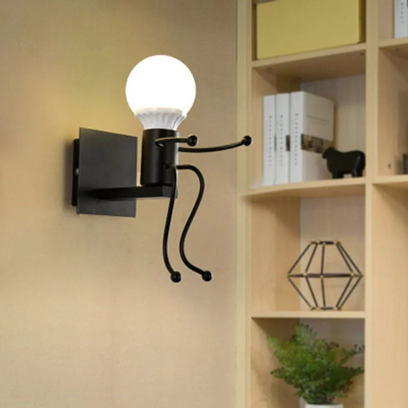  Machine villain wall lamp modern minimalist creative bedroom bedside wall lamp aisle corridor wroug - 4000206811941