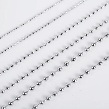 

5 Meter 1.2/1.5/2.0/2.4/3/3.2 mm Diy Stainless Steel Ball Shaped Beading Chains Necklace Jewelry Findings Making Supplies