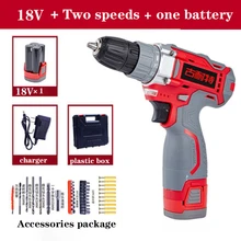 12v 18v 36v 30 torque dois impacto de velocidade sem fio chave de fenda furadeira sem fio impacto furadeira elétrica ferramentas elétricas furadeira martelo broca