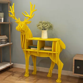 

Creative bookshelf Floor Christmas deer storage holder window decoration room organizer PVC wall shelf storage rack home decor