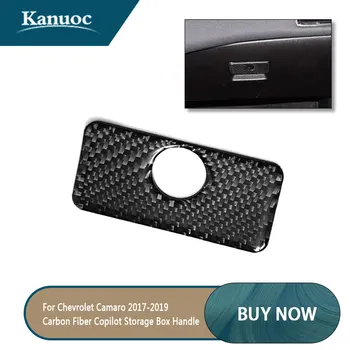 

Car Styling Carbon Fiber Co-pilot Storage Box Handle Cover For Chevrolet Camaro 2017-2019 Car Accessories