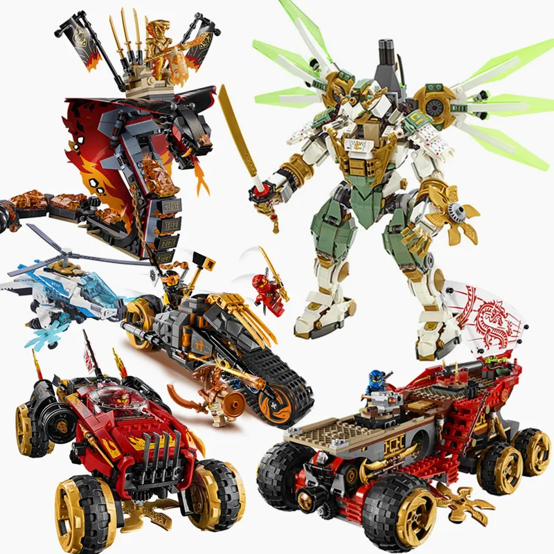 61009 Ninjagoed серия Titan робот огонь Клык Коул Dirt Bike строительные блоки Совместимые
