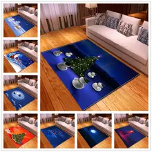 Веселый Рождественский ковер, новогодний фланелевый 3D принт, большой размер, ковры для гостиной, коврик, рождественская елка, украшение, рождественский подарок