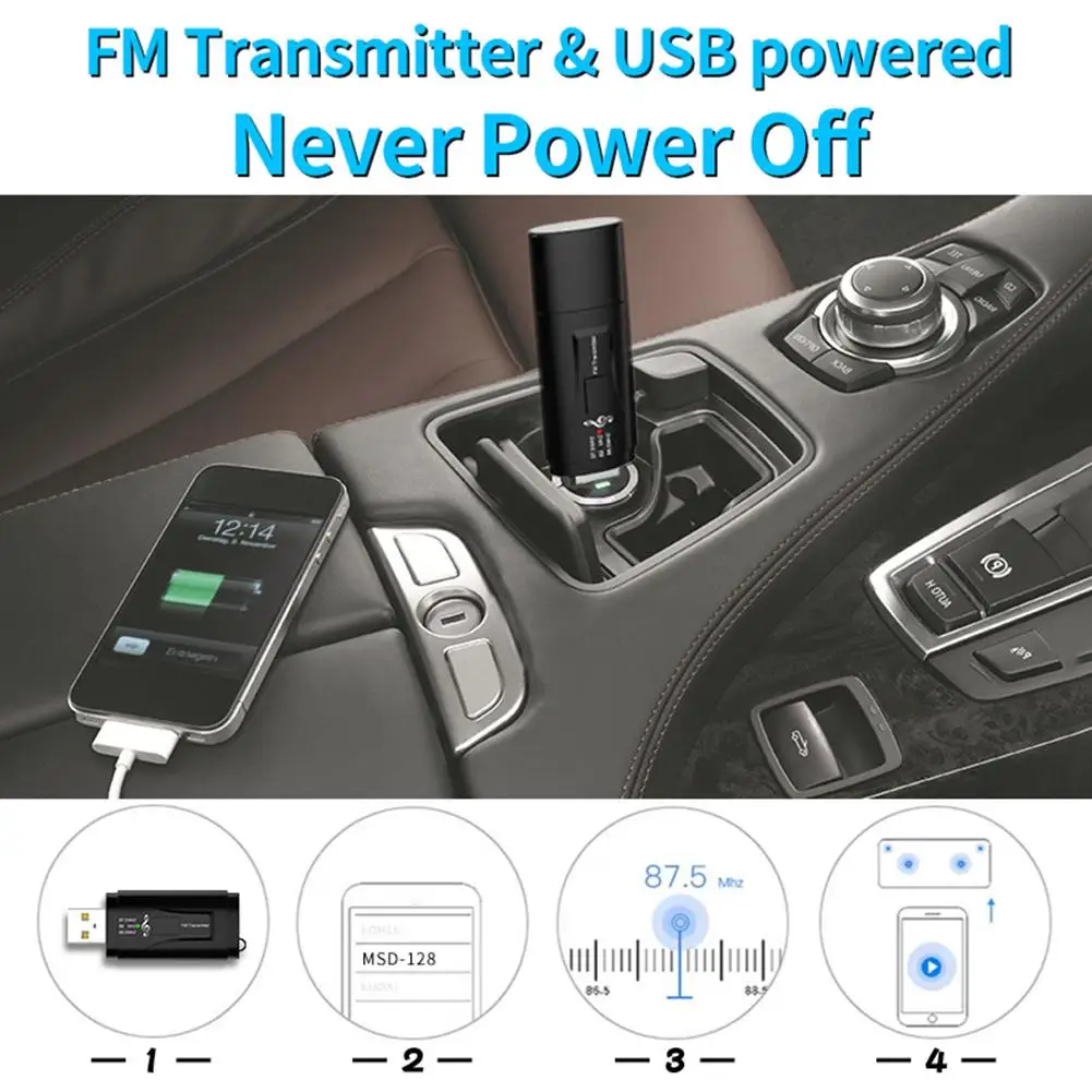 Автомобильный USB Bluetooth приемник адаптер аудио fm-передатчик беспроводной адаптер
