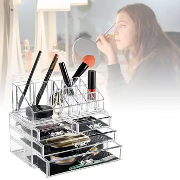 

Home Fake Nail Box Painting Embroidery Box 28 Slots 5D Cross Stitch Kit Tools Accessories Acrylic Makeup Tool Storage Case
