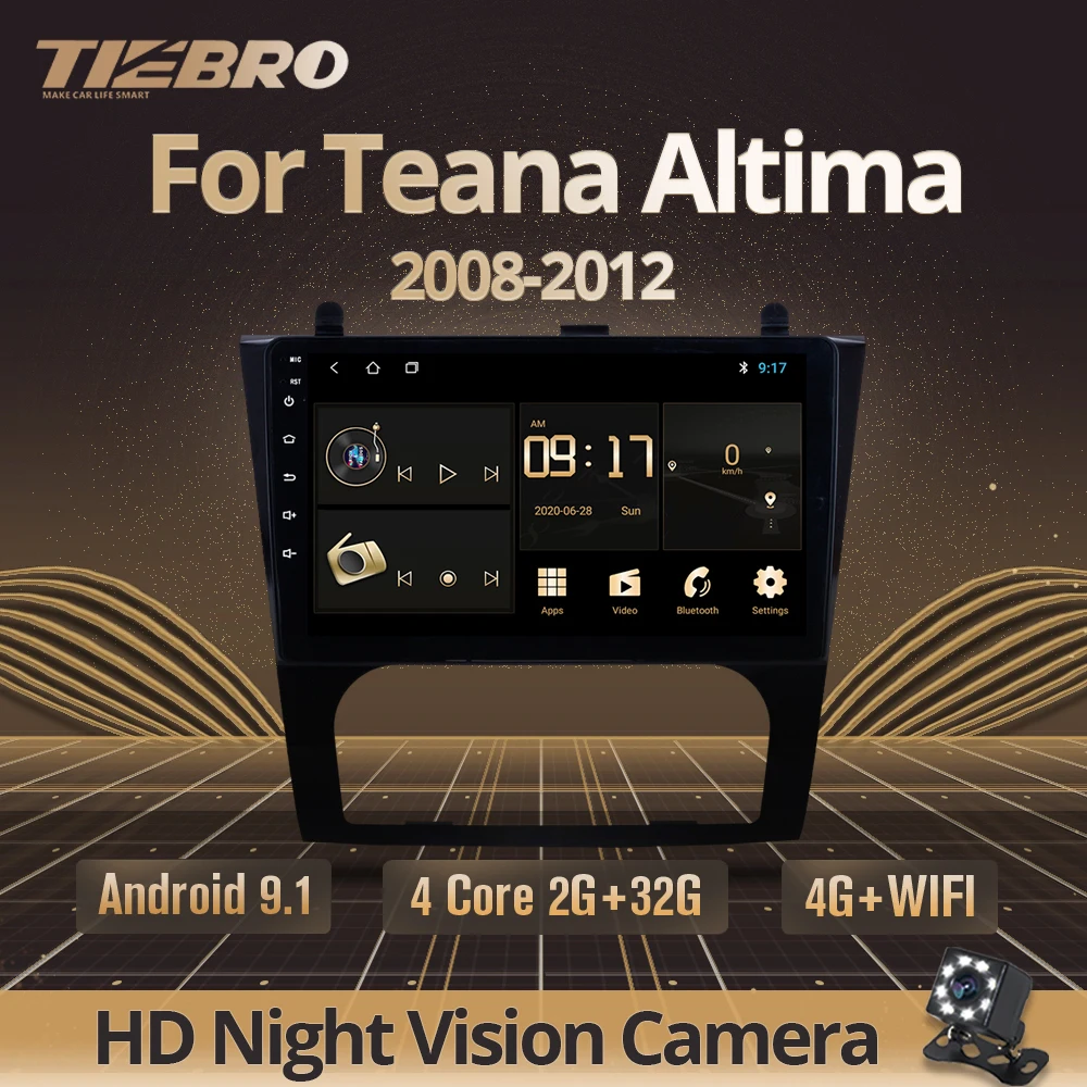 TIEBRO Android 9 0 автомобильное радио для Nissan Teana Altima 2008 2012 Стерео DVD Мультимедиа Видео