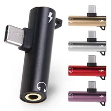 Адаптер для зарядки и наушников 2 в 1 type-C до 3,5 мм разъем для головки Aux аудио USB C кабель аудио конвертер адаптер для телефона