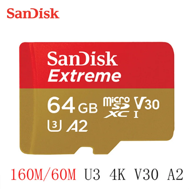 Оригинальная Micro SD Карта SanDisk Extreme, 32 ГБ, класс 10, U3, 90 Мб/с, 16 ГБ, 64 ГБ, microSD, TF карта, 128 Гб, поддержка официальной проверки