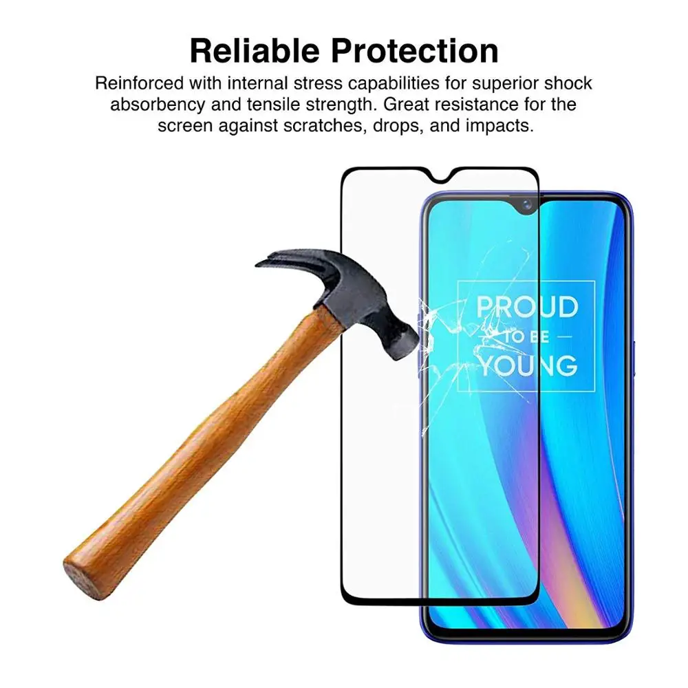 Защитная пленка из закаленного стекло на оппо реалми 3 про realme 3 и realme 3 Pro Глобальная версия стекло реалми 5 про х лайт Realme 3 Pro 5 pro XT X полностью покрытое шелковое стекло